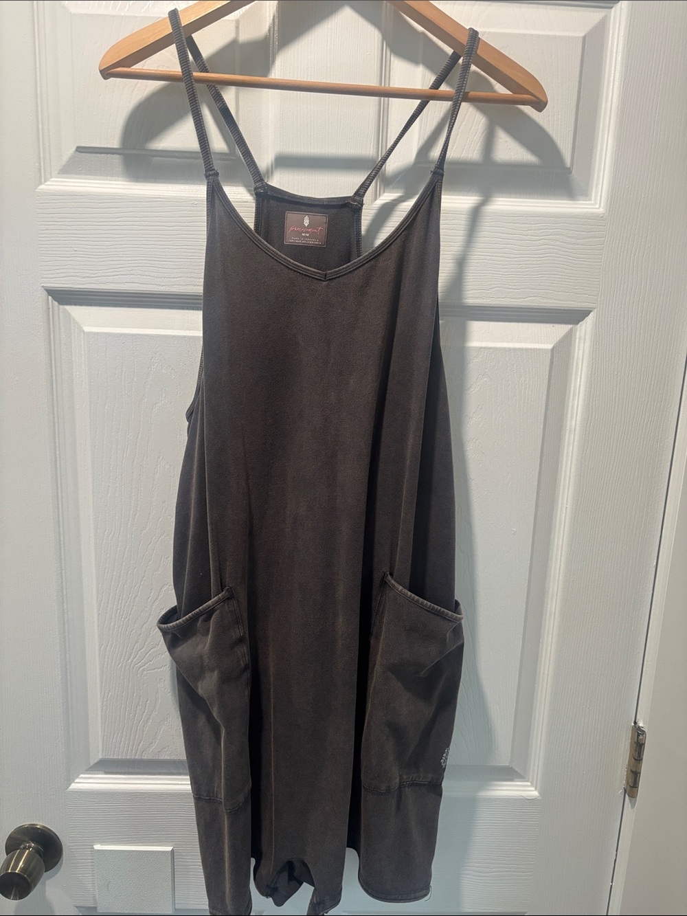 Relaxed Charcoal Slip Dress with Pockets - Unknown Brand Never worn